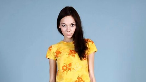 Skinny Misha bangs in various poses