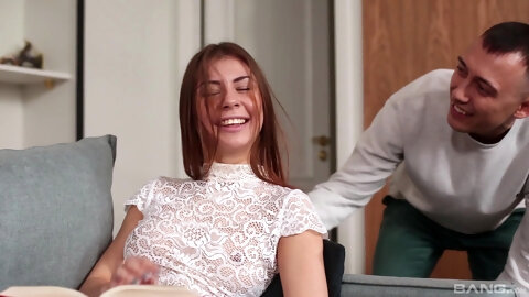 Wild fucking in the living-room with stunning teen Eva Fire